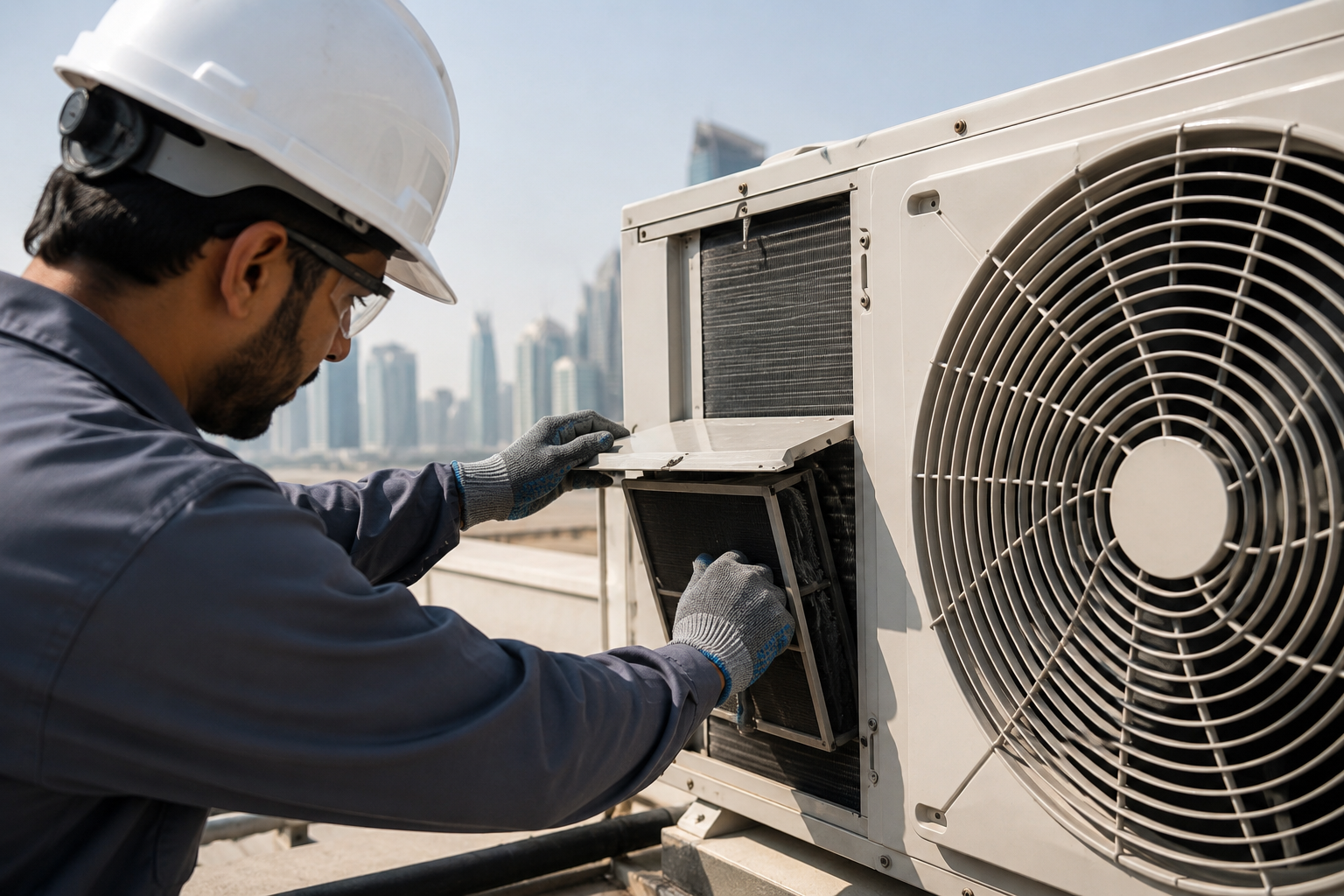Air-conditioning-maintenance-in-Qatar-Gateway-Qatar-HVAC-technician