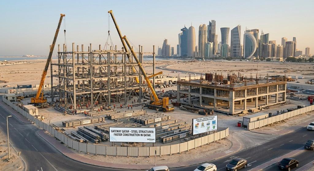 Steel structure construction in Qatar