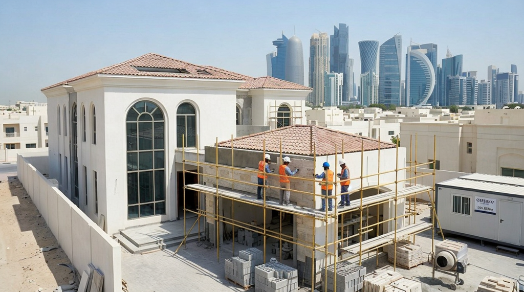 villa construction in Qatar