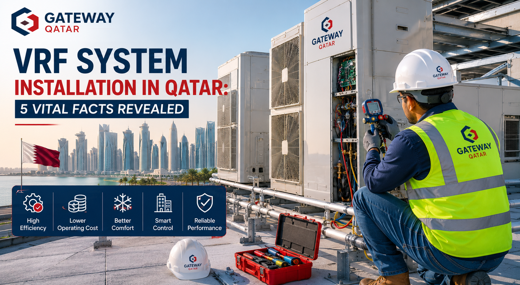 VRF system installation in Qatar - Gateway Qatar authorised Mitsubishi Electric dealer Doha