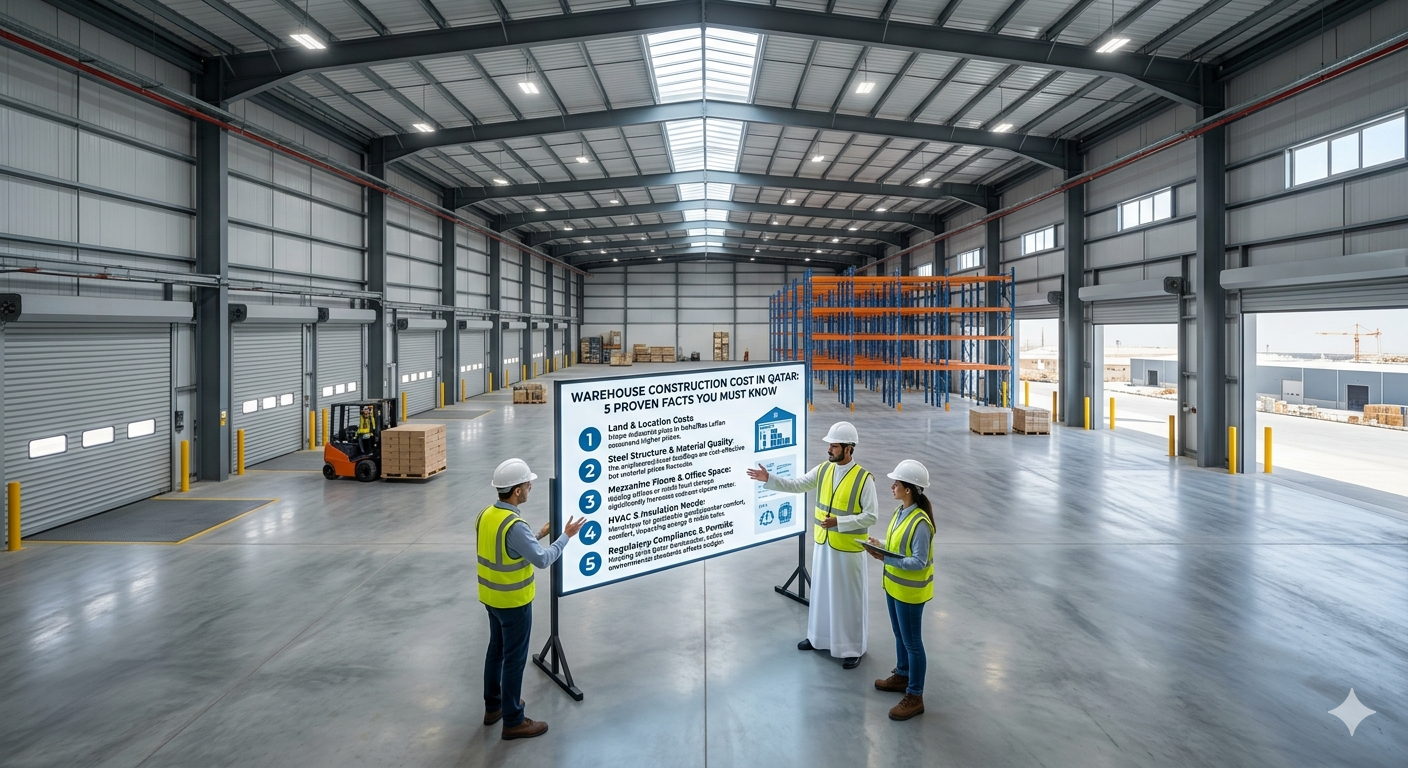 Warehouse construction cost in Qatar - Gateway Qatar civil construction contractor Doha
