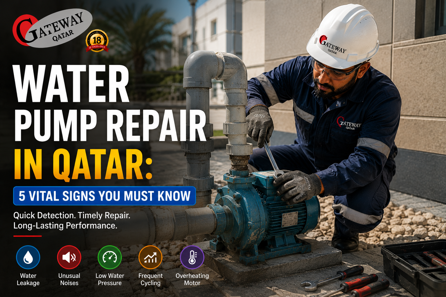 Water pump repair in Qatar - Gateway Technologies pump repair workshop Doha