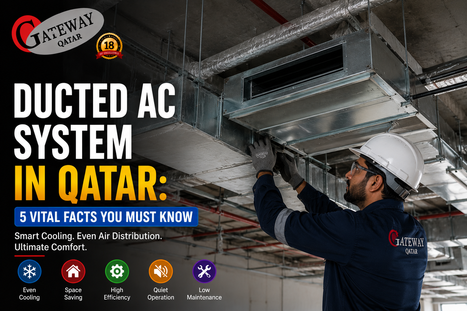 Ducted AC system in Qatar - Gateway Qatar authorised Mitsubishi Electric dealer Doha