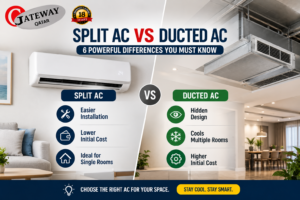 Split AC vs ducted AC comparison - Gateway Qatar HVAC installation expert Doha Qatar