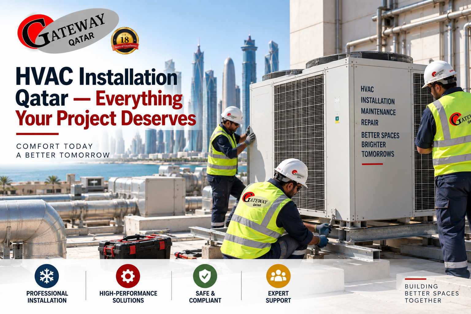 HVAC installation Qatar - Gateway Qatar authorised Mitsubishi Electric dealer professional HVAC system installation Qatar