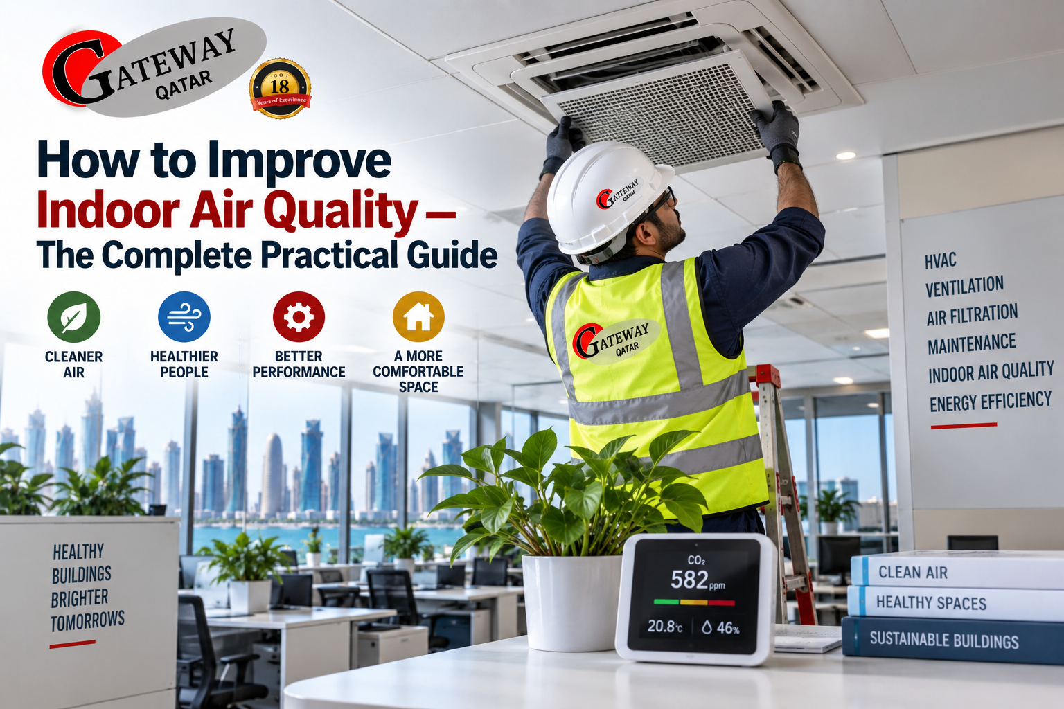 How to improve indoor air quality - Gateway Qatar HVAC maintenance and air quality expert Qatar
