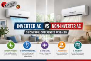 Inverter AC vs non-inverter AC comparison - Gateway Qatar authorised Mitsubishi Electric dealer Qatar