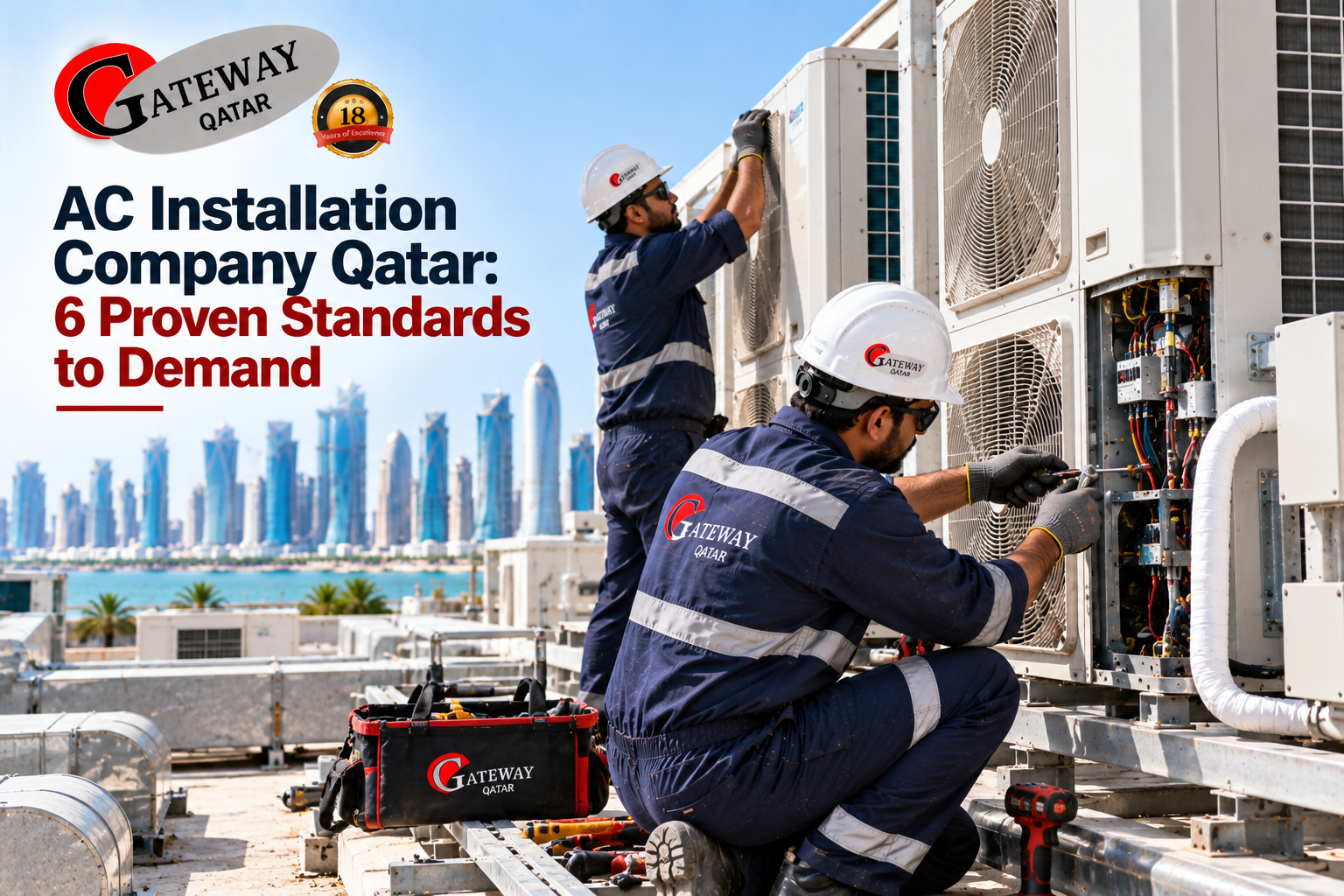 AC installation company Qatar - Gateway Qatar authorised Mitsubishi Electric dealer professional AC installation Qatar