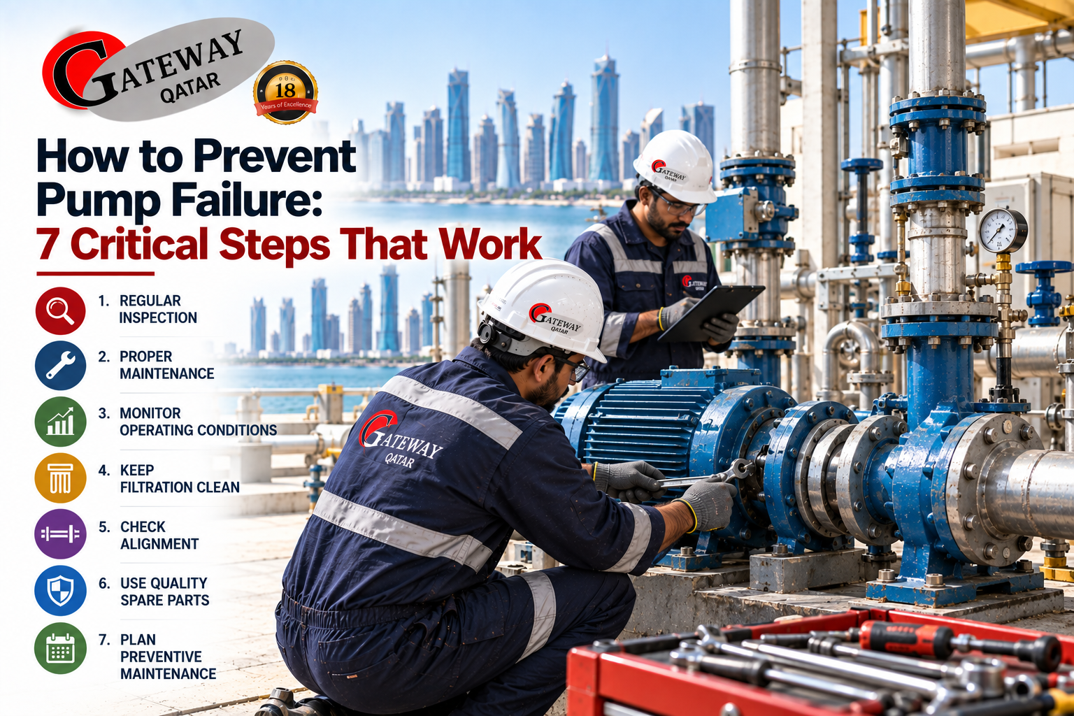 How to prevent pump failure - Gateway Technologies pump maintenance and motor winding expert Qatar